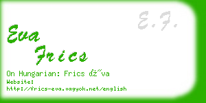 eva frics business card